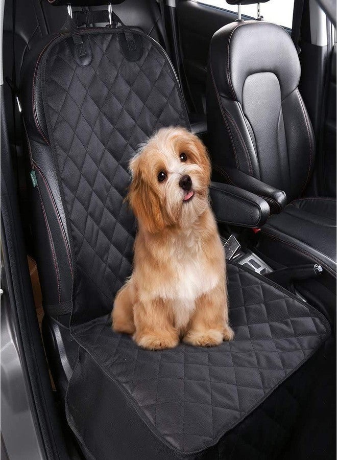 KOZI PET pedy Pet Front Seat Cover for Cars, Dog Car Seat Cover, Nonslip Rubber Backing with Anchors (Black, Combo 1) - Image 1